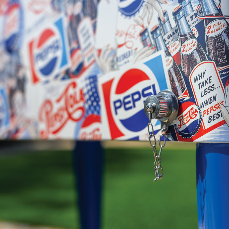 Pepsi cola cooler on wheels store